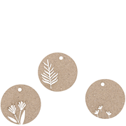 Hangtag fleurs rond