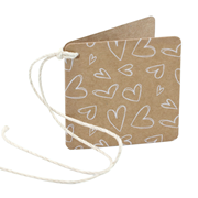 Étiquette volante Kraft Heart basic