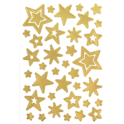 Autocollant étoiles base dorée