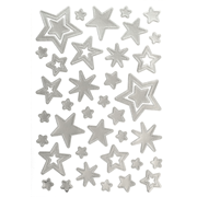 Autocollant étoiles base argent