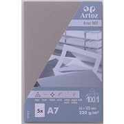 1001 Pkg 5 Karten A7 graphit