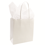 Sac avec papier de soie, grand, blanc