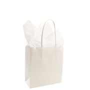 Sac avec papier de soie, petit, blanc