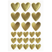 Sticker Herzen gold