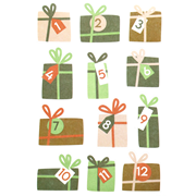 Sticker Advent Geschenk