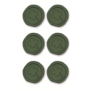 Soft rubber sticker Kleeblatt grün