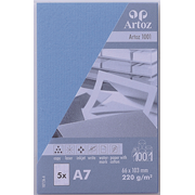 1001 Pkg 5 Visitk. A7 marienblau