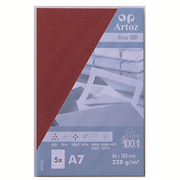 1001 Pkg 5 Visitk. A7 weinrot