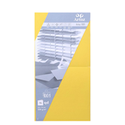 1001 Pkg 5 Karten qd sonnengelb