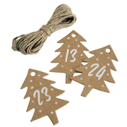 Hangtag calendrier de l'avent kraft