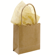 sac avec papier de soie, grand, kraft