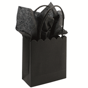 sac avec papier de soie, grand, noir