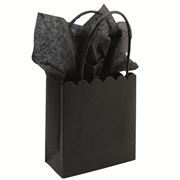 Tasche mit Seidenpapier gross schwarz