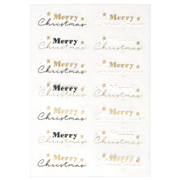 Autocollant transparent merry christmas