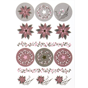 Autocollant fleurs de Noël