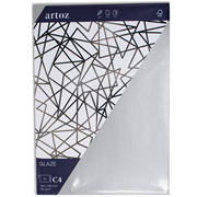 Glaze Pkg 5 Kuverts C4 silver shine